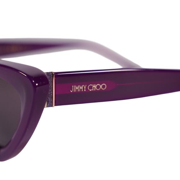 Jimmy Choo ADDY Narrow Cat Eye Womens Sunglasses - Violet / Violet - NWT - Picture 5 of 12